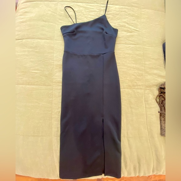 Asymmetrical Neckline Dress - Picture 3 of 3